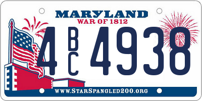 MD license plate 4BC4938