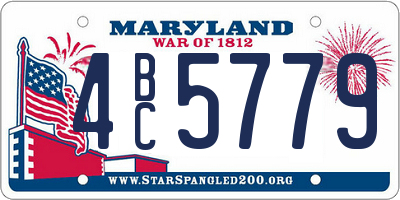 MD license plate 4BC5779