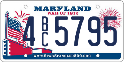 MD license plate 4BC5795