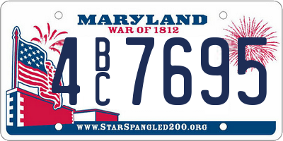 MD license plate 4BC7695