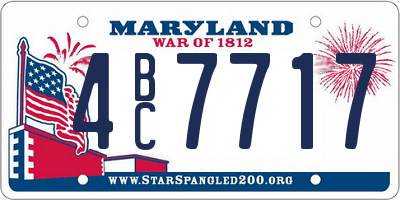 MD license plate 4BC7717