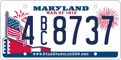 MD license plate 4BC8737
