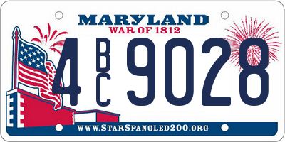 MD license plate 4BC9028