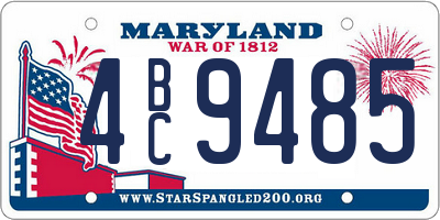 MD license plate 4BC9485