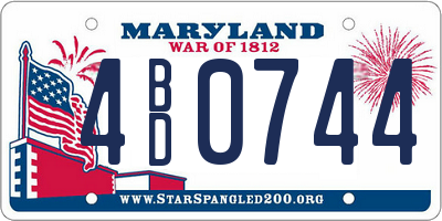 MD license plate 4BD0744