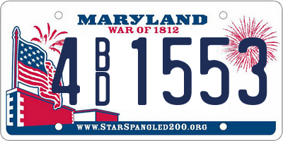 MD license plate 4BD1553