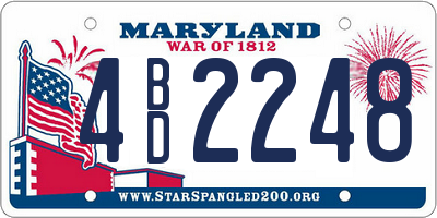 MD license plate 4BD2248