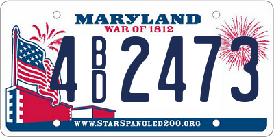 MD license plate 4BD2473