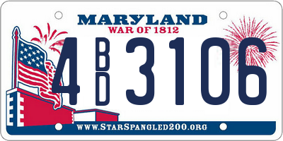 MD license plate 4BD3106