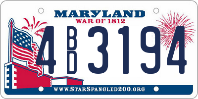 MD license plate 4BD3194
