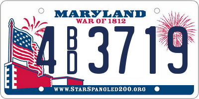 MD license plate 4BD3719