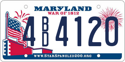 MD license plate 4BD4120