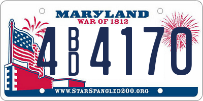 MD license plate 4BD4170