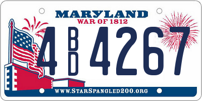 MD license plate 4BD4267