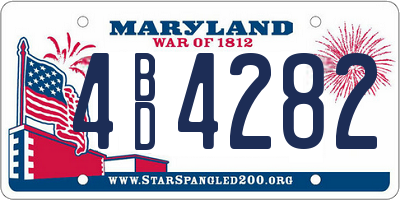 MD license plate 4BD4282