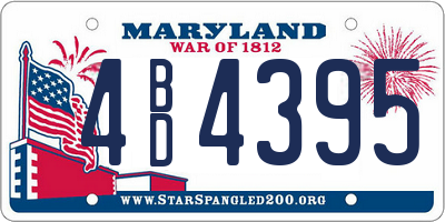 MD license plate 4BD4395