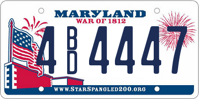 MD license plate 4BD4447
