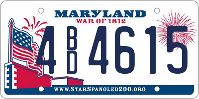 MD license plate 4BD4615