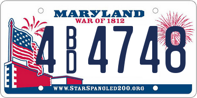 MD license plate 4BD4748