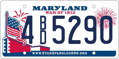 MD license plate 4BD5290