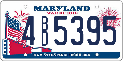 MD license plate 4BD5395