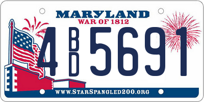 MD license plate 4BD5691