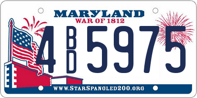 MD license plate 4BD5975