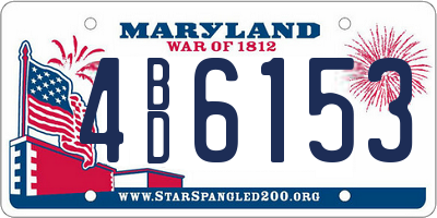 MD license plate 4BD6153