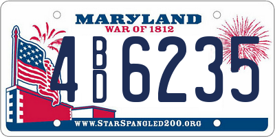MD license plate 4BD6235