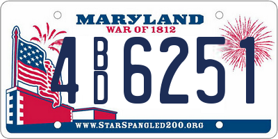 MD license plate 4BD6251