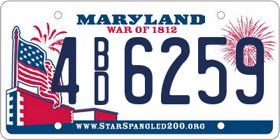 MD license plate 4BD6259