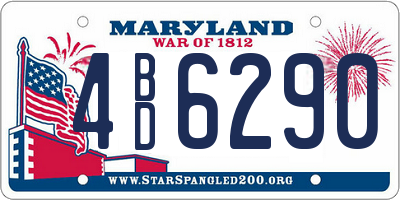 MD license plate 4BD6290