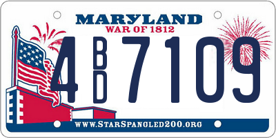 MD license plate 4BD7109