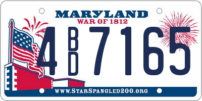 MD license plate 4BD7165