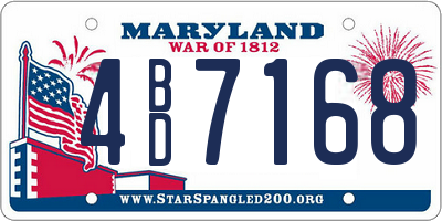 MD license plate 4BD7168