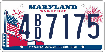 MD license plate 4BD7175