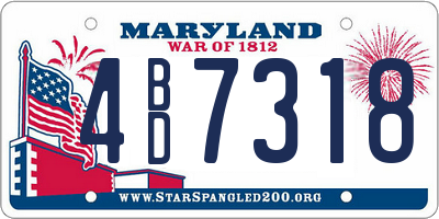 MD license plate 4BD7318