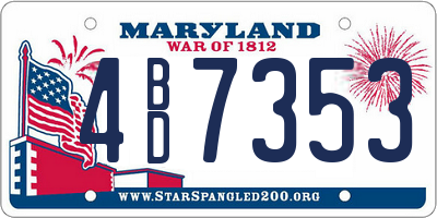 MD license plate 4BD7353