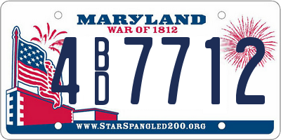 MD license plate 4BD7712