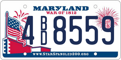 MD license plate 4BD8559