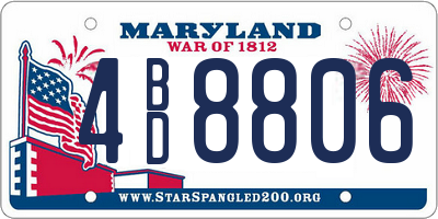 MD license plate 4BD8806