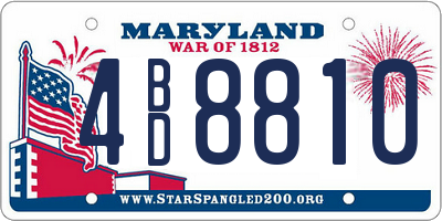 MD license plate 4BD8810