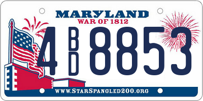 MD license plate 4BD8853
