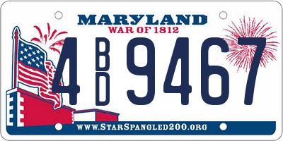 MD license plate 4BD9467