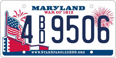 MD license plate 4BD9506