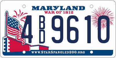 MD license plate 4BD9610