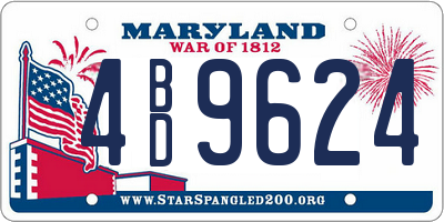 MD license plate 4BD9624