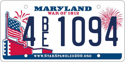MD license plate 4BE1094