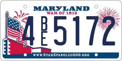 MD license plate 4BE5172