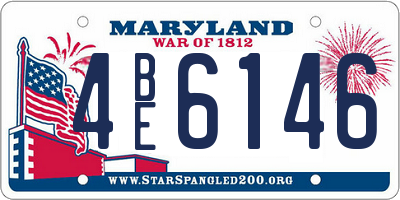 MD license plate 4BE6146